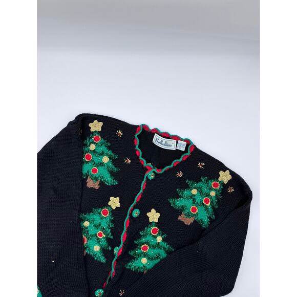 Christmas Grandmacore Vintage Chunky Tree Cardigan - Picture 1 of 4